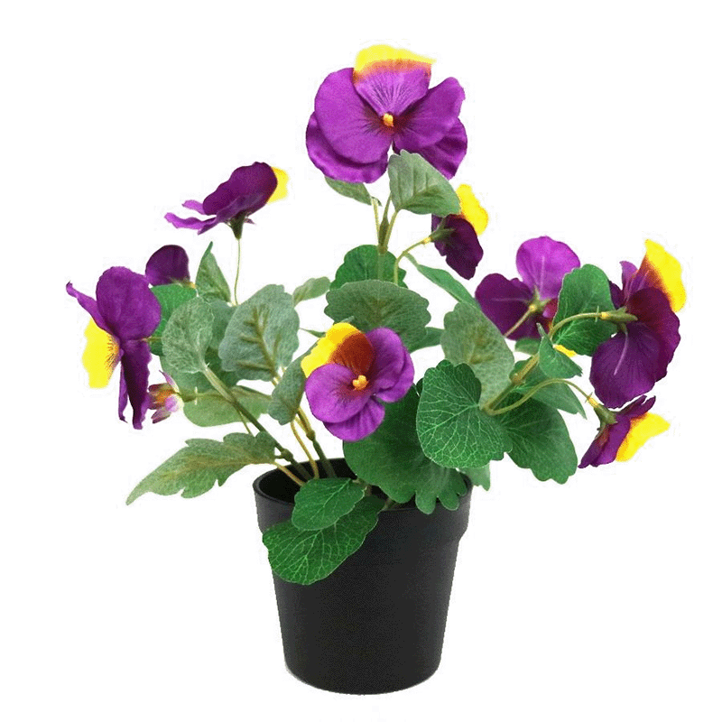 faux pansy flowers