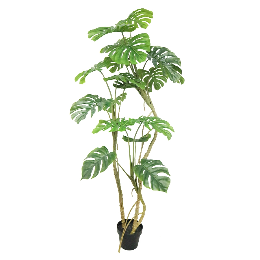 110cm 3-stem With Root 9 Leaves Artificial Monstera Tree