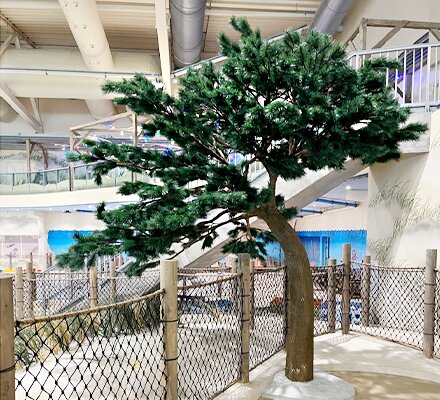 large artificial pine tree