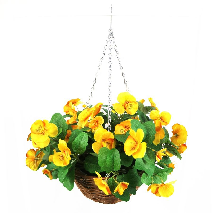 faux hanging flowers
