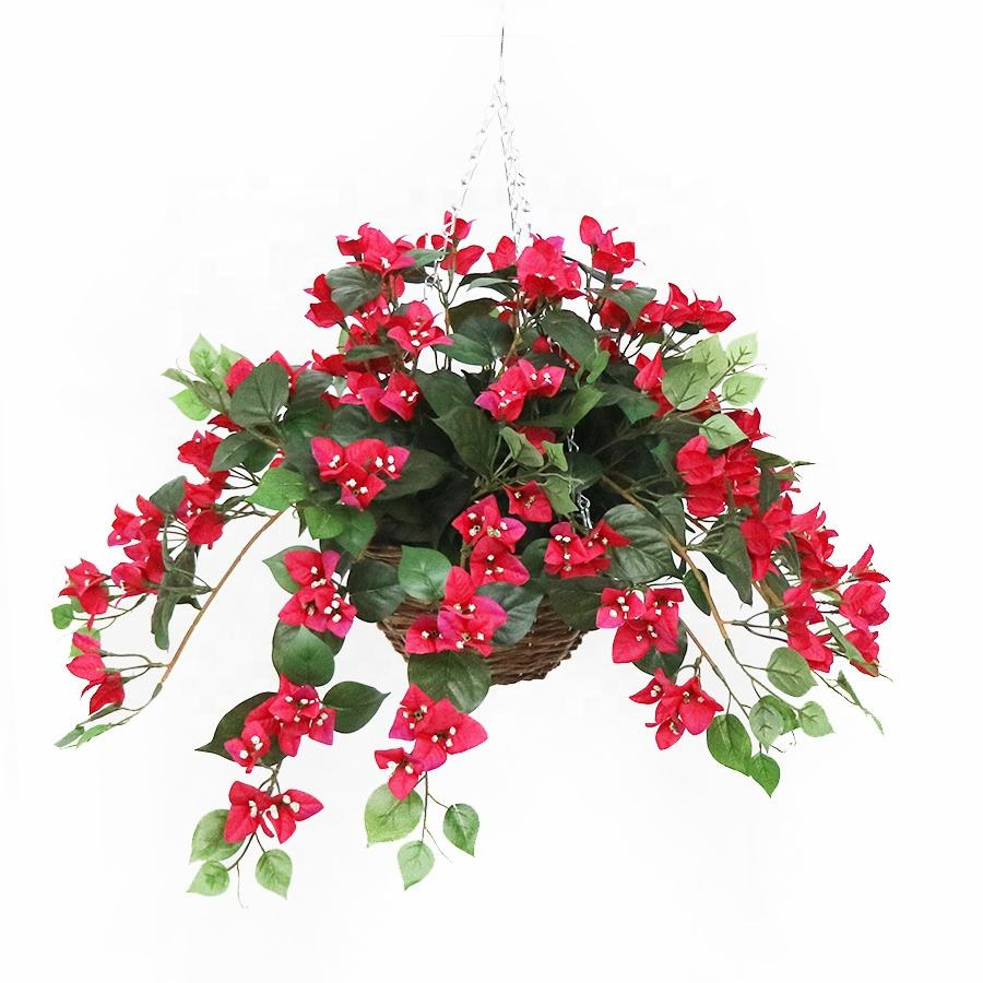 fake hanging flowers