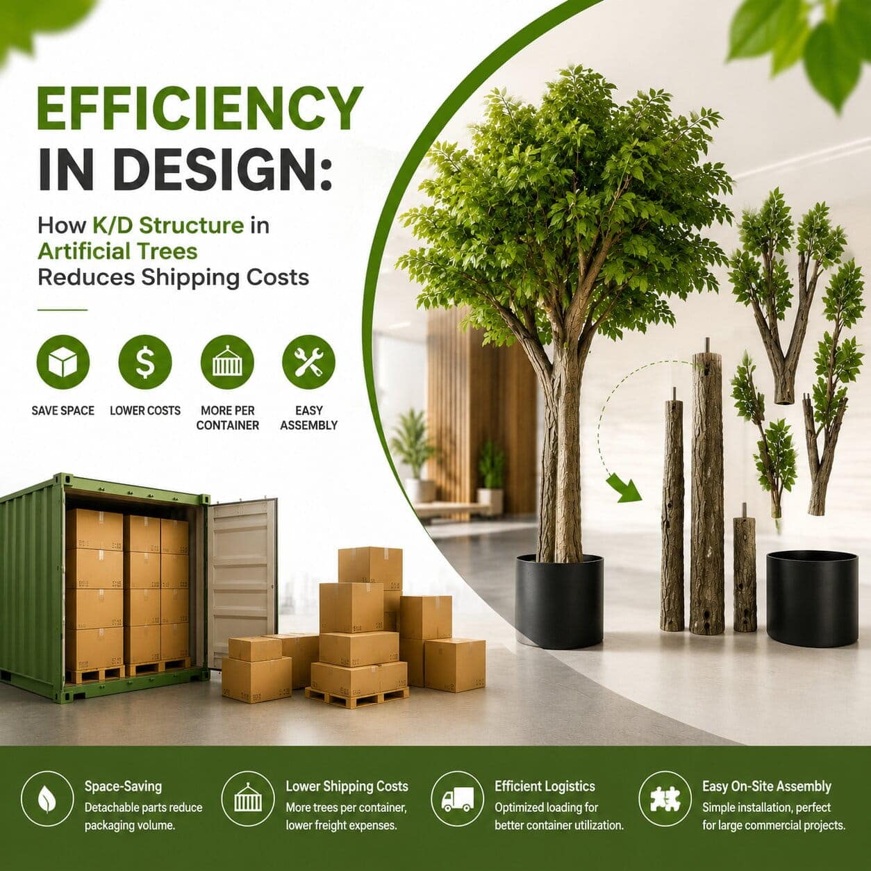 Optimizing Freight Costs: The Business Value of Knock-Down (K/D) Artificial Trees