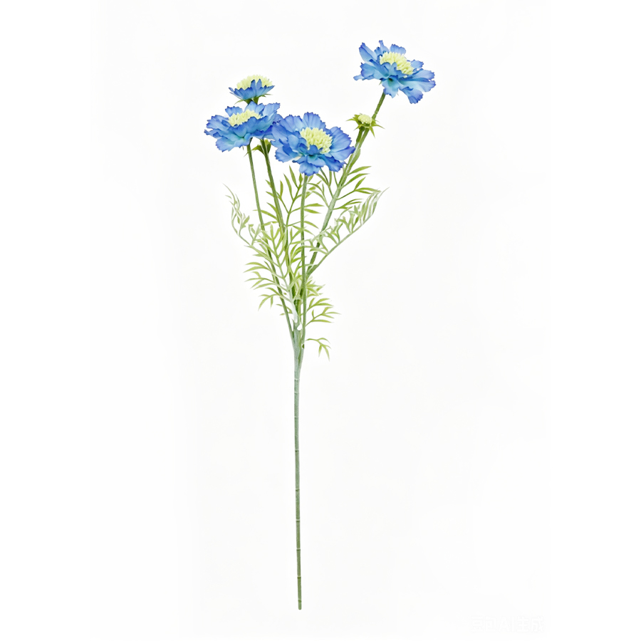 blue flower stem