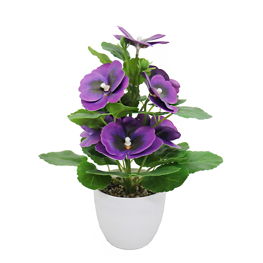 artificial pansy bonsai