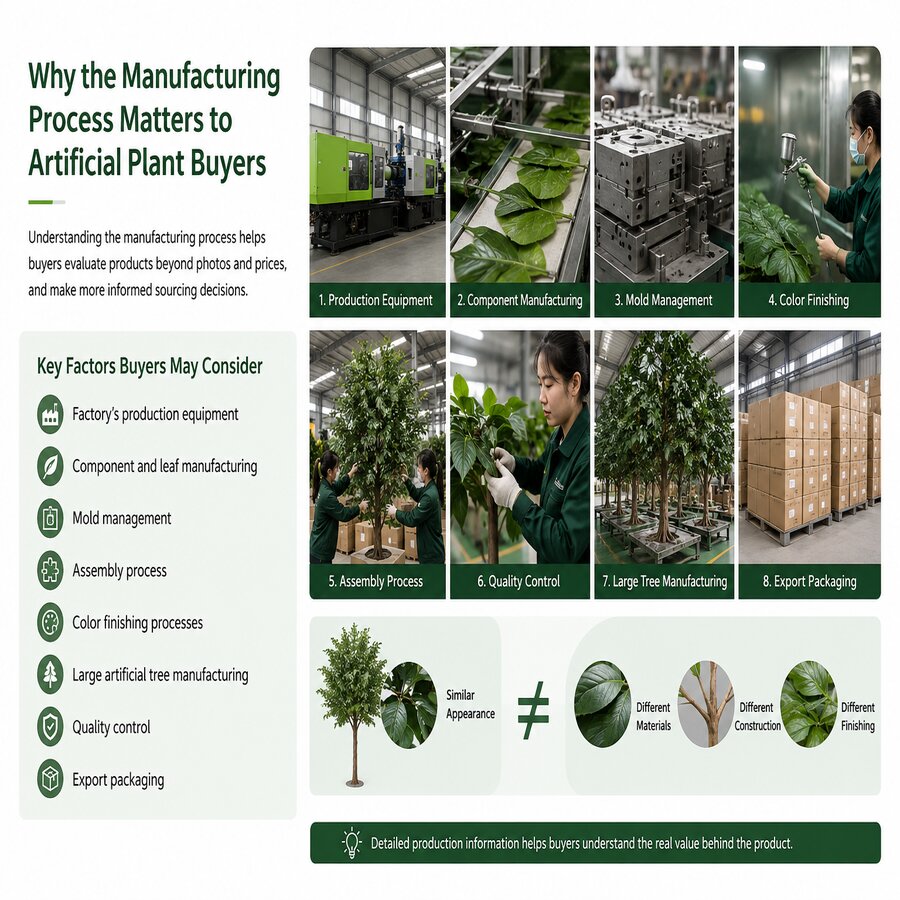 Why the Manufacturing Process Matters to Artificial Plant Buyers