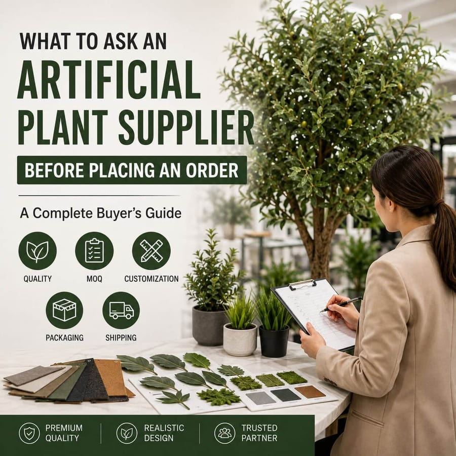 Artificial Plant Supplier Questions: The Pre-Order Checklist Every B2B Buyer Needs